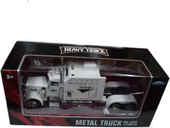 ダイキャスト トラクタートレーラー プルバック機能付き 1/24スケール 完成品  (白)(white)