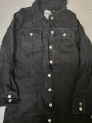 ZARA(ザラ) 黒 デニム ワンピース