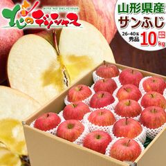 青森県産 りんご サンふじ 10kg (秀品/26玉～40玉入り) リンゴ りんご 林檎 果物 フルーツ 産地直送 お取り寄せ