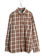 【お得なクーポン配布中!】 90s ポロ ラルフローレン チェック フランネル シャツ メンズ L 90年代 オールド 長袖シャツ ネルシャツ マルチカラー ヴィンテージ タイプ