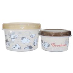 スヌーピー[食品保存容器]ラウンドコンテナ/SNOOPY＆BROTHERS ピーナッツ のサムネイル
