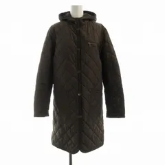 ラルフローレン RALPH LAUREN 中綿ジャケット ミドル キルティング フーディー 9 茶 ブラウン /RO