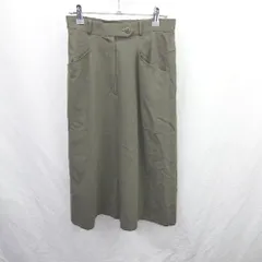 ◇ Θ ChristianDiorSports ウール混 ひざ下丈 フレアー スカート サイズM カーキ系 レディース E  【1507030011208】