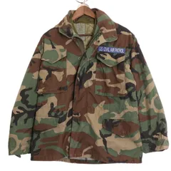 90年代 米軍実物 U.S.ARMY M-65 フィールドジャケット ミリタリー ウッドランドカモ (メンズ SMALL SHORT) 中古 古着 A0051