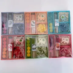 アロマキャンドル お香 カラフル 可愛い 6点セット タイ