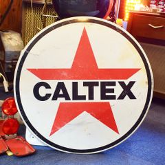 【CALTEX ヴィンテージ 看板 】/ カルテックス ガレージ オイル インテリア アメリカン雑貨