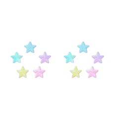 新品 ワッペン アイロン アップリケ 女の子 子供 小さい 刺繍 入園 かわいい (5色小さい星 10点セット)