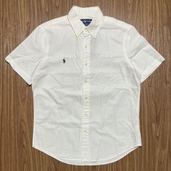Ralph Lauren BEAMS別注 オックスフォードボタンダウンシャツ 半袖 ホワイト M