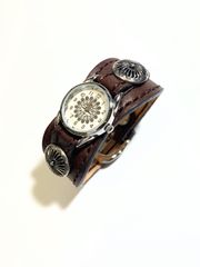 Mu-ra ハンドメイド レザー 腕時計 日本製 オートマチック ピンク