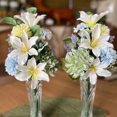 新品＊新作＊お供え花一対（アーティシャル仏花2本）
