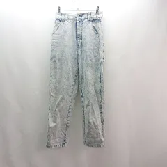 ◇ PAGEBOY ALICIA カジュアル ウォッシュ加工 ケミカル ワイド デニムパンツ サイズS ライトブルー レディース E  【1310050009298】のサムネイル