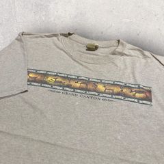 US古着 USA製 Eco Mountain Grand Canyon グランドキャニオン Tシャツ XL ブラウン