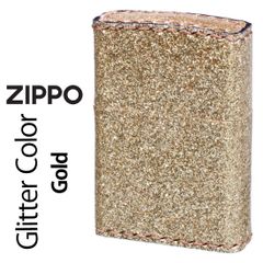 zippo(ジッポーライター)グリッター カラー Glitter color ゴールド　ZSGL-GD 金色 美しい 煌びやか かっこいい 特別 華やか 豪華　オシャレ メンズ レディース ギフト プレゼント