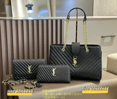 人気 YSL イヴサンローラン ショルダーバッグ 財布 3点セット