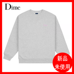 DIME CLASSIC SMALL LOGO CREWNECK HEATHER GREY