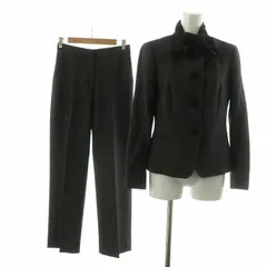 マックスマーラ MAX MARA セレモニースーツ セットアップ 2点セット パンツ ジャケット 絹 シルク混 ボウタイ付き 36 38 ブラック 10460879 11360179 /NQのサムネイル