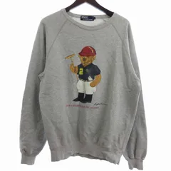 ポロ バイ ラルフローレン Polo by Ralph Lauren トレーナー スウェット 長袖 ポロベア プリント コットン グレー Lのサムネイル