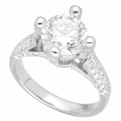 ダイヤモンド(2.01ct F-VS2-VG)サイドダイヤモンド(0.565ct)リング 日本サイズ約9号 #49 Pt900 プラチナ GIA鑑定書【送料無料】指輪【中古】24020119