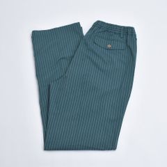 90～00s Used ストライプデザイン 2タック コットン イージーパンツ ヴィンテージ ネイビー グリーン ボトムス ビンテージ 古着 メンズM～L相当