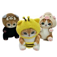 186000 태그 첨부 있어 미품 mofusand 동물계 BIG 봉제인형 3점 정리 판매 냥코 고기 만 팬더 냥 꿀벌 냥