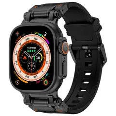 新品 BinGeLi コンパチブル Apple Watch バンド 49mm 46mm 45mm 44mm 42mm アップルウォッチ スポーツ バンド TPU 交換用 ベルト 耐衝撃 防水 防汗メンズ Watch Ultra2/Ultra Series 10