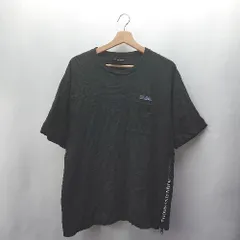 ◇ ⊂ Φ THOUSAND MILE サウザンドマイル サイドにジップ付き 胸元にロゴあり 半袖 Tシャツ サイズM ブラック メンズ E  【1410100062768】