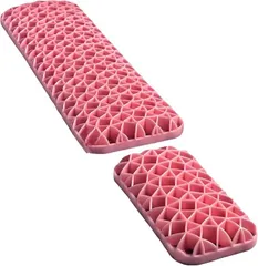 スモールラボ パッド リストレスト アームレスト 手首クッション ハニカム シリコン ゴム キーボードパッド マウス 疲れ軽減 マウスだこ防止(ピンク)