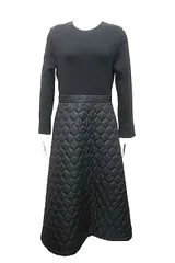 【中古】Maglie le cassetto マーリエ ル カセット ワンピース レディース  ブラック コットン 日本製 サイズ9＿S28＿セルモアから出品＿s-0520-r28