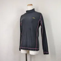 【キャロウェイ】フリース　ゴルフウェア　y2k トップス　黒　ブラック　Ｌ　ワンポイント　ハイネック　ストレッチ　callaway　グランジ