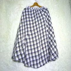 チャオパニックティピー【ONE】レディース ロングフレアスカート チェック 麻混