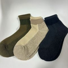 ソックス 靴下 ラインソックス ミドルカット 25-27cm 3足セット 無地 ロゴ メンズ KEE SPORTS キースポーツ 3P MIL LINE SOCKS 新品