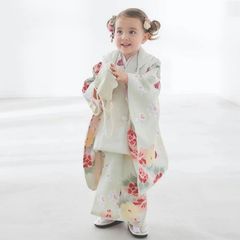 美品【utatane】七五三 被布 着物フルセット 吉祥鶴×ベージュ金彩 3歳