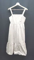 ◇ one after another NICE CLAUP 裏地あり ウエスト切替 ロング丈 ワンピース サイズF アイボリー レディース E  【1308290017364】