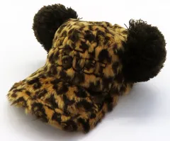 【中古】衣類 ミッキーマウス(ヒョウ柄) ポンポン付きキャップ 「ディズニー」 東京ディズニーリゾート限定