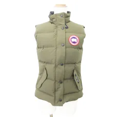 カナダグース CANADA GOOSE 美品 FREESTYLE VEST ダウンベスト ジャケット ジップアップ XS/TP 2832L カーキ ★AA★のサムネイル