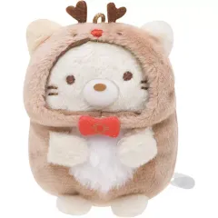 【中古】ぬいぐるみ ねこ(トナカイ) てのりぬいぐるみ クリスマスver. 「すみっコぐらし」