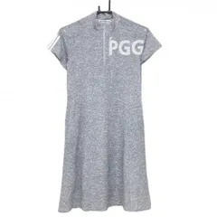 【超美品】PGGパーリーゲイツ 半袖ハイネックワンピース 杢グレー  レディース 0(S) ゴルフウェア 2023年モデル PEARLY GATES