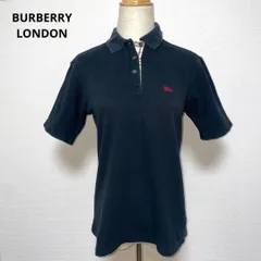 BURBERRY LONDON バーバリーロンドン 黒 ポロシャツ S コットン
