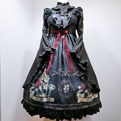 odds on ゴスロリ アンティーク柄 ワンピ - メルカリ 
