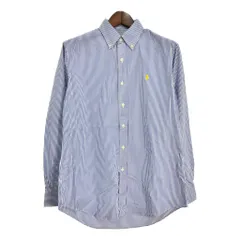 Polo by Ralph Lauren ポロ ラルフローレン ボタンダウン 長袖シャツ ストライプ ブルー (メンズ M) 中古 古着 R9839