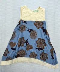 ハッカキッズ HAKKA KIDS ワンピース ノースリーブ 120cm 子供服 中古