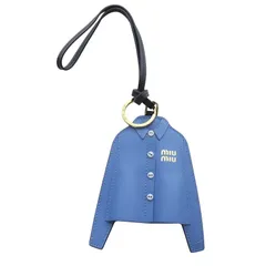 MIU MIU - ミュウミュウ レザー キーリング トリック ポプリンシャツモチーフ ライトブルー MIUMIU ミュウミュウ レザー キーリング トリック シャツ - メルカリ