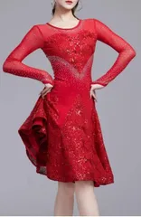 セール 社交ダンスドレス ラテンドレス   競技 デモ用 オーダーメイド発表会