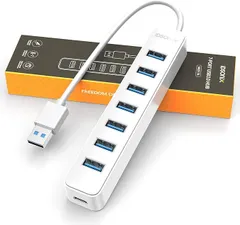 IDSONIX usbハブ3.0 7ポート iDsonix USB ハブ 3.0 7ポート セルフパワー/バスパワー Windows Mac Linux PS5 5Gbps