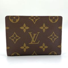 LOUIS VUITTON ポルト 2カルト ヴェルティカル モノグラム PVC ブラウン カードケース パスケース M60533
