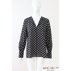 DAISY LINデイジーリン♡美品ドットブラウス レディレディ38♡フォクシー DAISY LIN(デイジーリン)｜Blouse “Dots Lady”/ブラック×ベージュ の