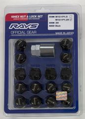 SSR 17HEX ロック&ナットセット (4H用) M12×P1.5 ブラック 品番 