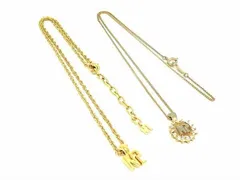 ■美品～■ NINA RICCI ニナリッチ ラインストーン ネックレス ペンダント アクセサリー レディース 2点セット まとめ売り DF9012