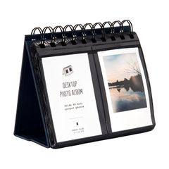 【人気商品】VOW&ZON チェキ アルバム チェキ帳 チェキフィルム instax mini 用 卓上 ミニ スタンドアルバム 名刺サイズ（ネイビー）