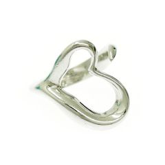 【中古】【箱付き】 TIFFANY&Co. ティファニー シルバー オープンハート リング 5.8g 925刻印 412036 リング・指輪
